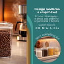 Kit Potes Herméticos Porta Mantimentos Organizador de Cozinha Transparente Com Trava BPA Free