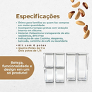 Kit Potes Herméticos Porta Mantimentos Organizador de Cozinha Transparente Com Trava BPA Free