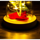 A Rosa Encantada Luminária Abajur com LED O Encanto da Magia Inspirada na A Bela e A Fera e no O Pequeno Príncipe A Rosa