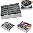 Organizador De Gaveta 33X30X10 24 Ou 12 Ou 6 Divisórias Dobrável Guarda Peças Intimas Sutiã Meias